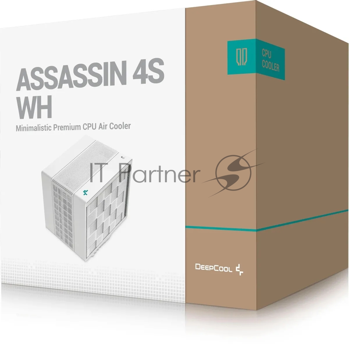 Кулер для процессора DEEPCOOL ASSASIN 4S WH белый, 140 мм, алюминий/медь, 1800 об/мин, 29.3 дБ, 4 pin, 250 Вт, 164 мм