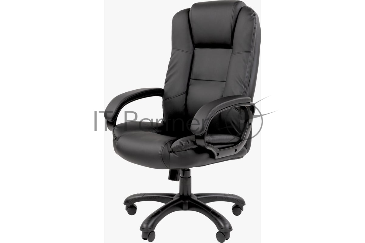 Кресло Chairman 600 черный, экокожа, 120 кг