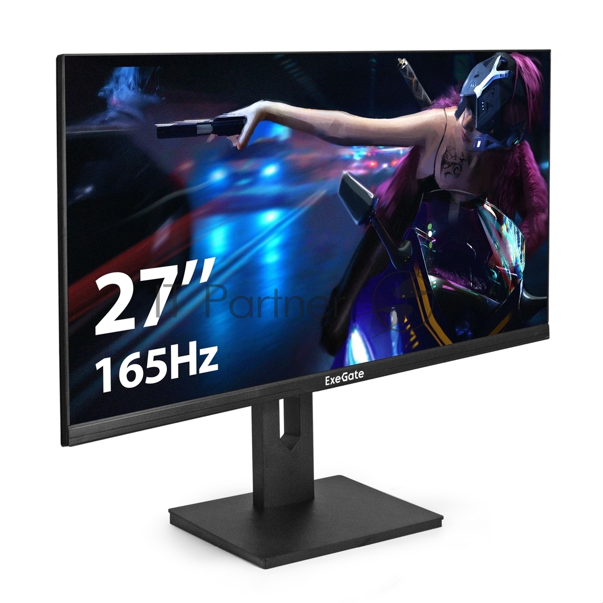 Монитор 27" ExeGate Combat EG2707C IPS 1920x1080, 165 Гц, 1 мс, 16:9, 250 кд/м2, 1xHDMI, 1xDP, USB, 1x3.5 мм, черный