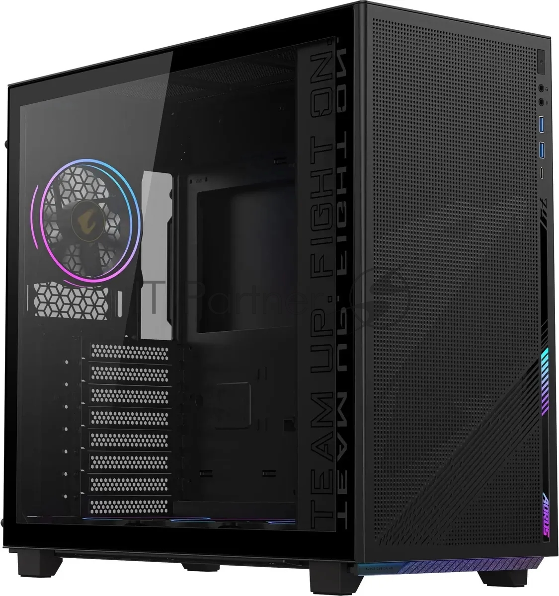 Компьютерный корпус Gigabyte Gb-AC400G черный без БП ATX 2xUSB 3.0 1xUSB3.1 audio bott PSU