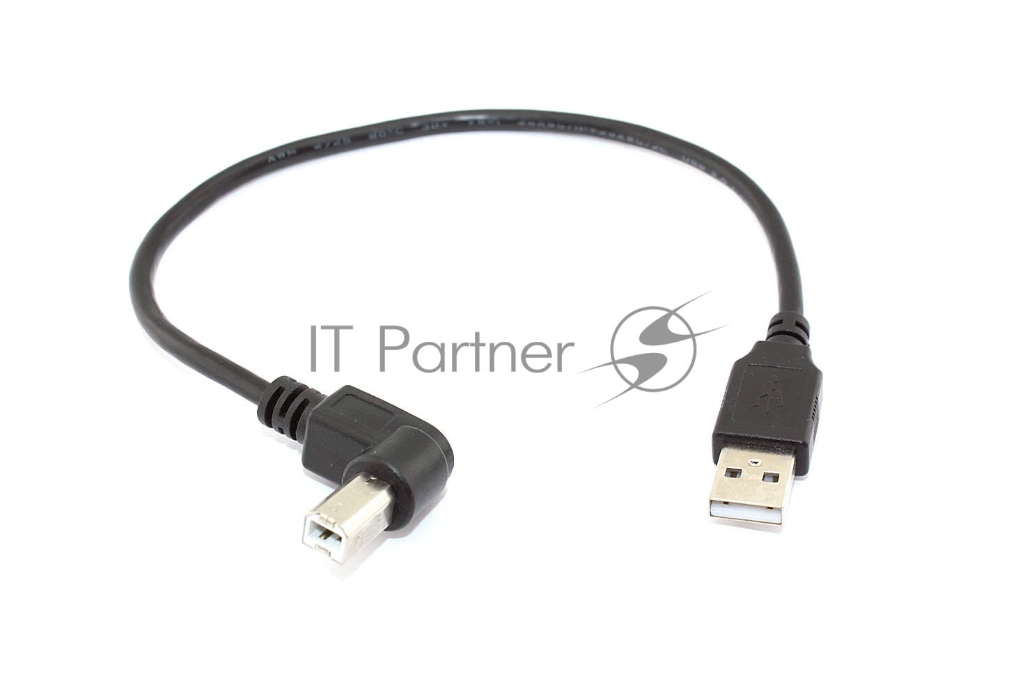 Кабель USB 2.0 на USB-B угол влево 0,3 м