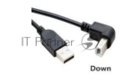 Кабель USB 2.0 на USB-B угол вниз 0,3 м