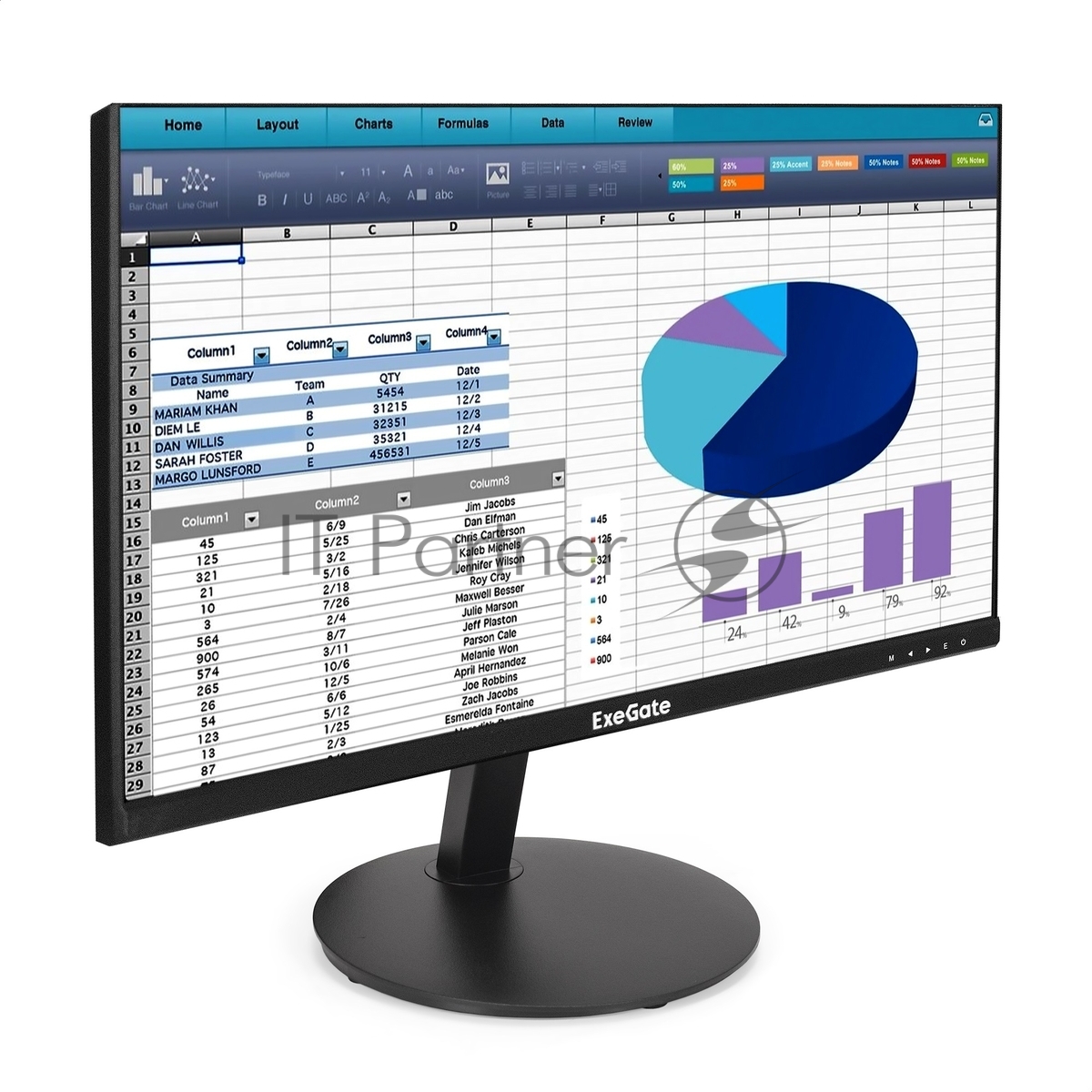 Монитор 21.5" ExeGate EP2207 IPS 1920x1080, 75 Гц, 5 мс, 16:9, 250 кд/м2, 1xHDMI, 1xVGA, 1x3.5 мм, черный
