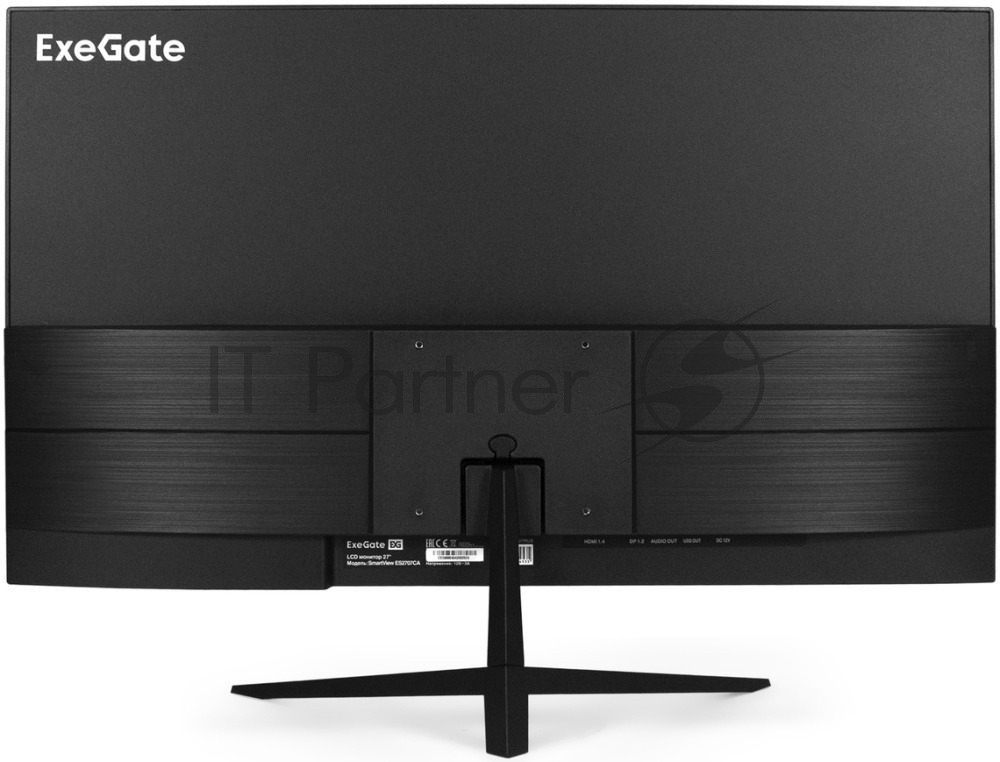 Монитор 27" ExeGate SmartView ES2707CA IPS 2560x1440, 75 Гц, 1 мс, 16:9, 300 кд/м2, 1xHDMI, 1хDP, 1x3.5 мм, черный