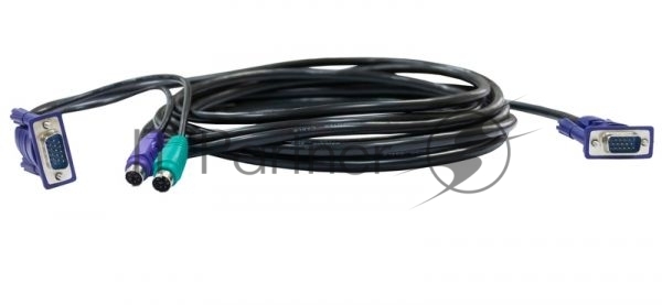 Кабель D-Link DKVM-CB5 KVM Cable with VGA and 2 x PS/2 connectors for DKVM-4K, 4.5m.