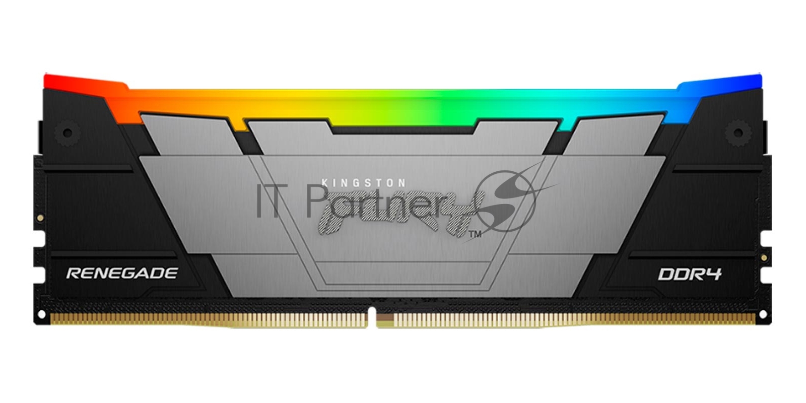Оперативная память Kingston Fury Renegade, DDR4, 32Gb (4x8GB), 3600MHz, CL16, DIMM, с радиаторами, RGB, серебристый/черный