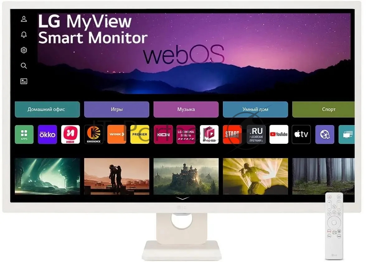 Монитор 31.5" LG 32SR50F-W IPS 1920x1080, 60 Гц, 5 мс, 16:9, 250 кд/м2, 2xHDMI, 2хUSB, белый