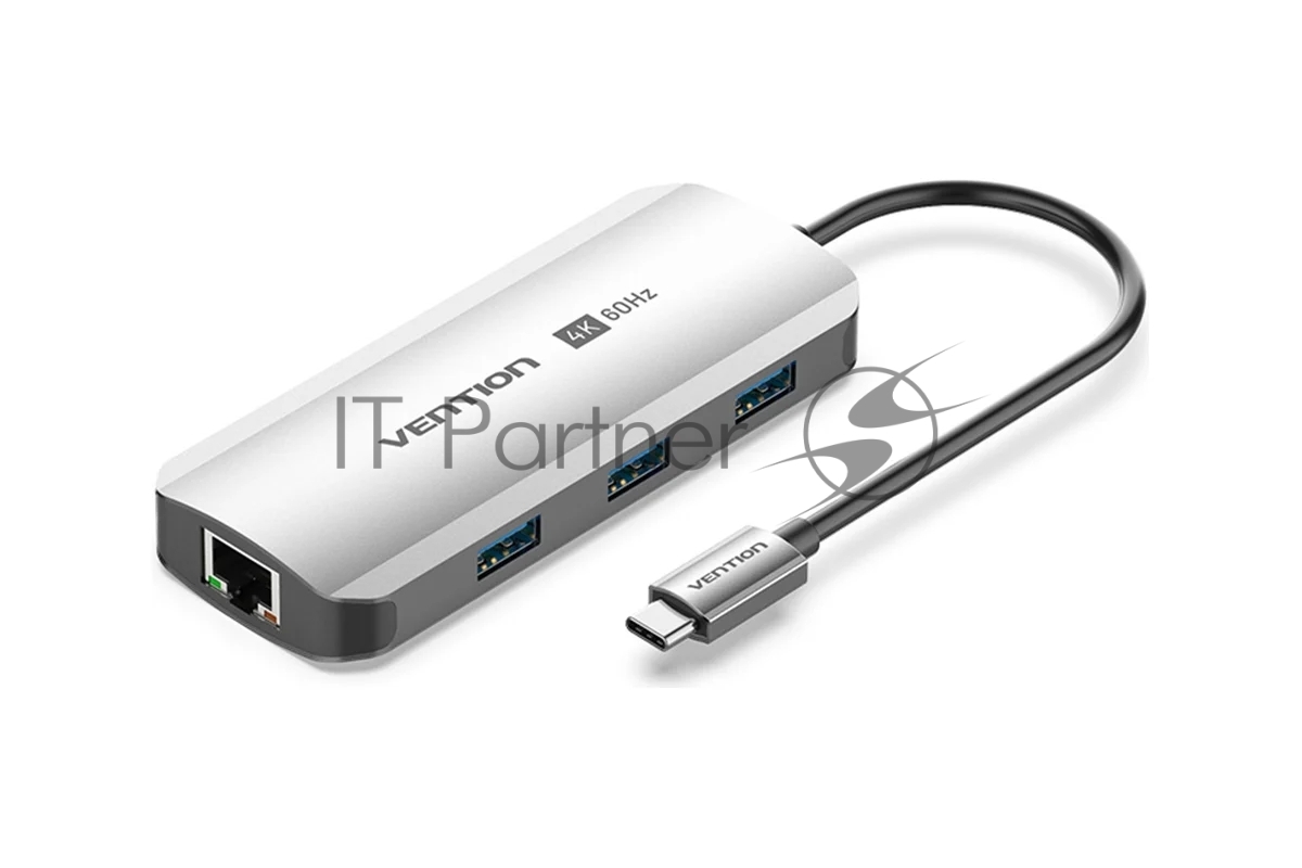 USB-концентратор Vention TQHHB, USB Type-C, USB/HDMI/RJ-45, USB Type-C