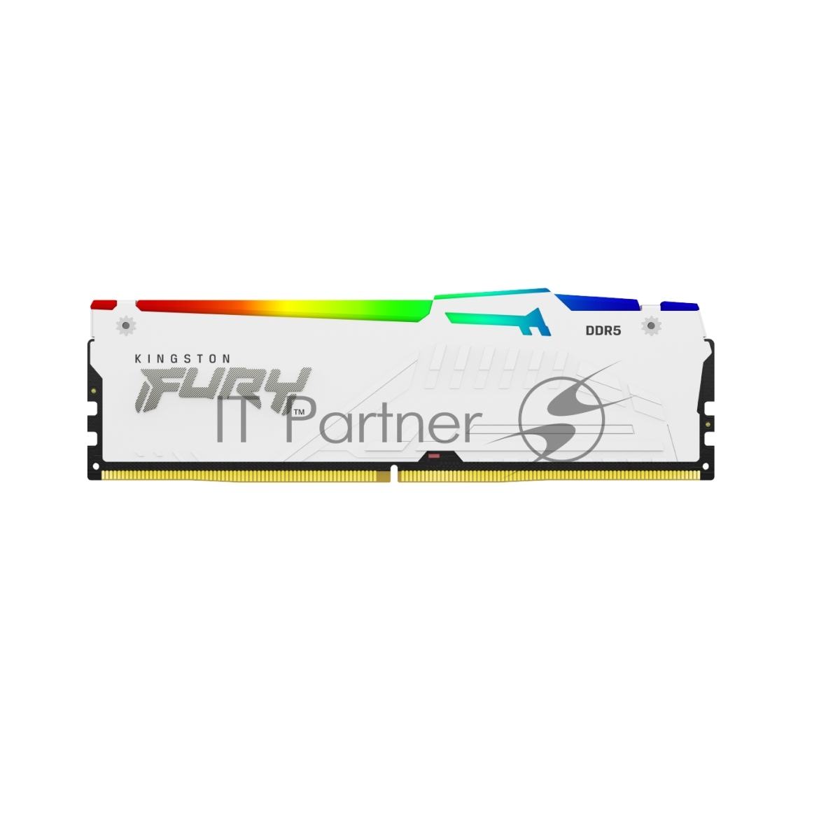 Оперативная память Kingston Fury Beast, DDR5, 64GB (4x16GB), 6000MHz, CL40, DIMM, с радиаторами, RGB, белый