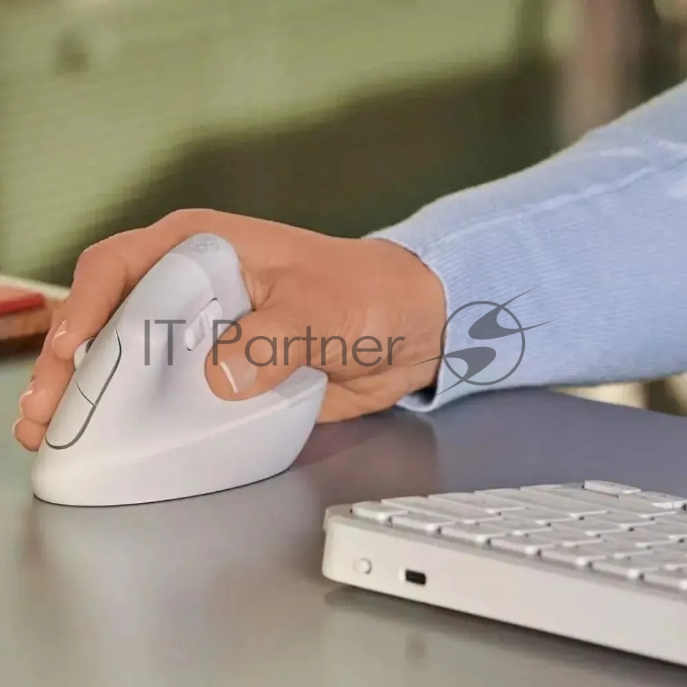 Мышь беспроводная Logitech Lift белый, 4000 dpi, радиоканал, Bluetooth, USB, кнопки - 6