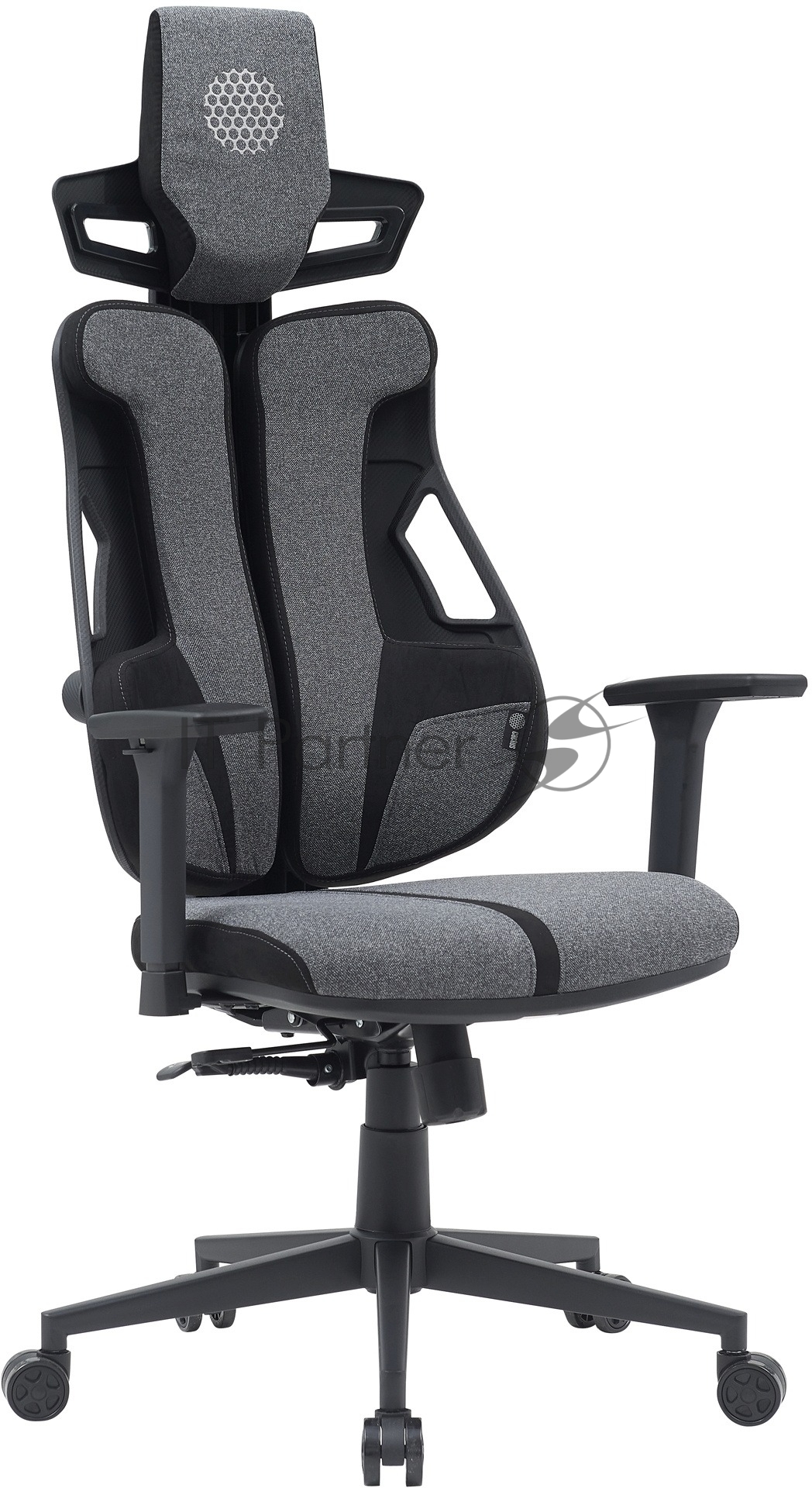 Кресло Cactus CS-CHR-DUO-GYBK серый, экокожа