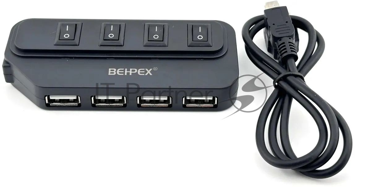 USB-концентратор Behpex BPH-1907, USB 2.0, USB 4 порта, USB