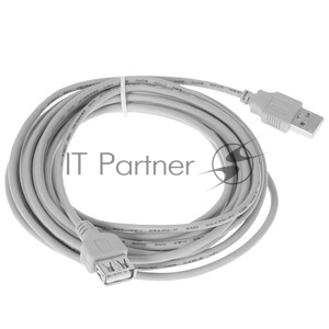Кабель удлинит. USB2.0 Cablexpert CC-USB2-AMAF-15-N, AM/AF, медь, 4.5м, пакет
