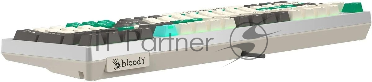 Клавиатура проводная A4Tech Bloody S98 Pixels Green USB белый/бежевый