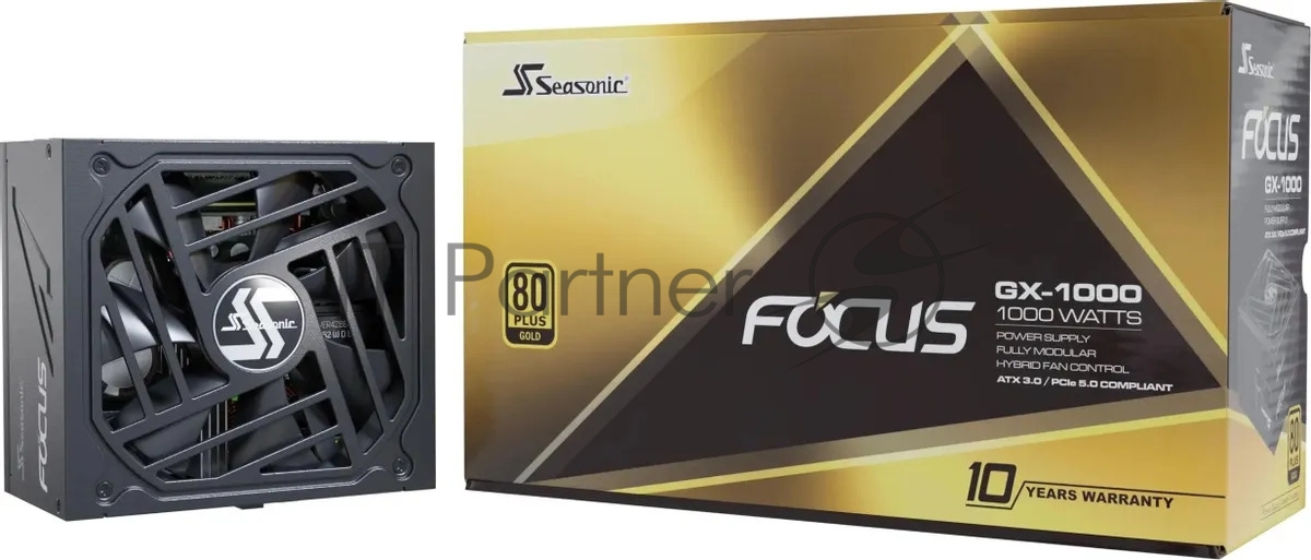 Блок питания Seasonic ATX 1000W Focus GX-1000 80 PLUS gold (20+4pin) APFC 135мм fan 10xSATA Cab Manag RTL