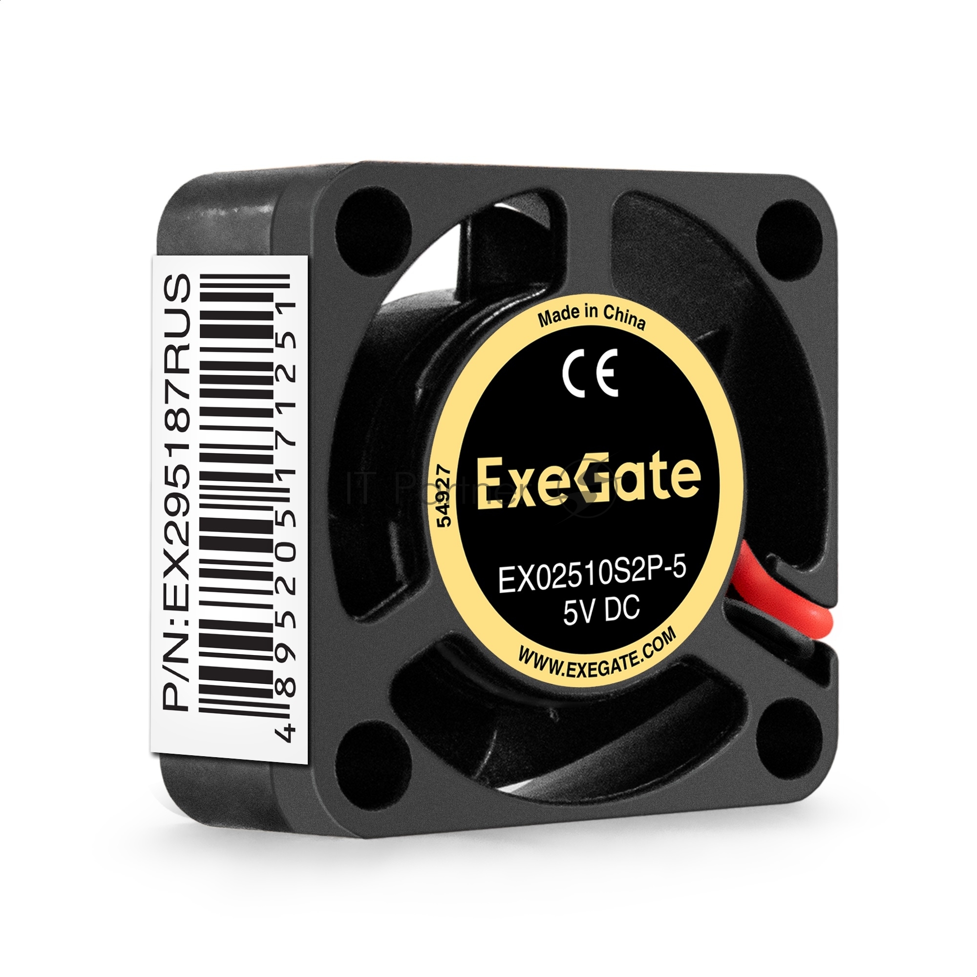 Вентилятор для корпуса ExeGate EX02510S2P-5 черный, 25 мм, 10000 об/мин, 22 дБ, 2 pin