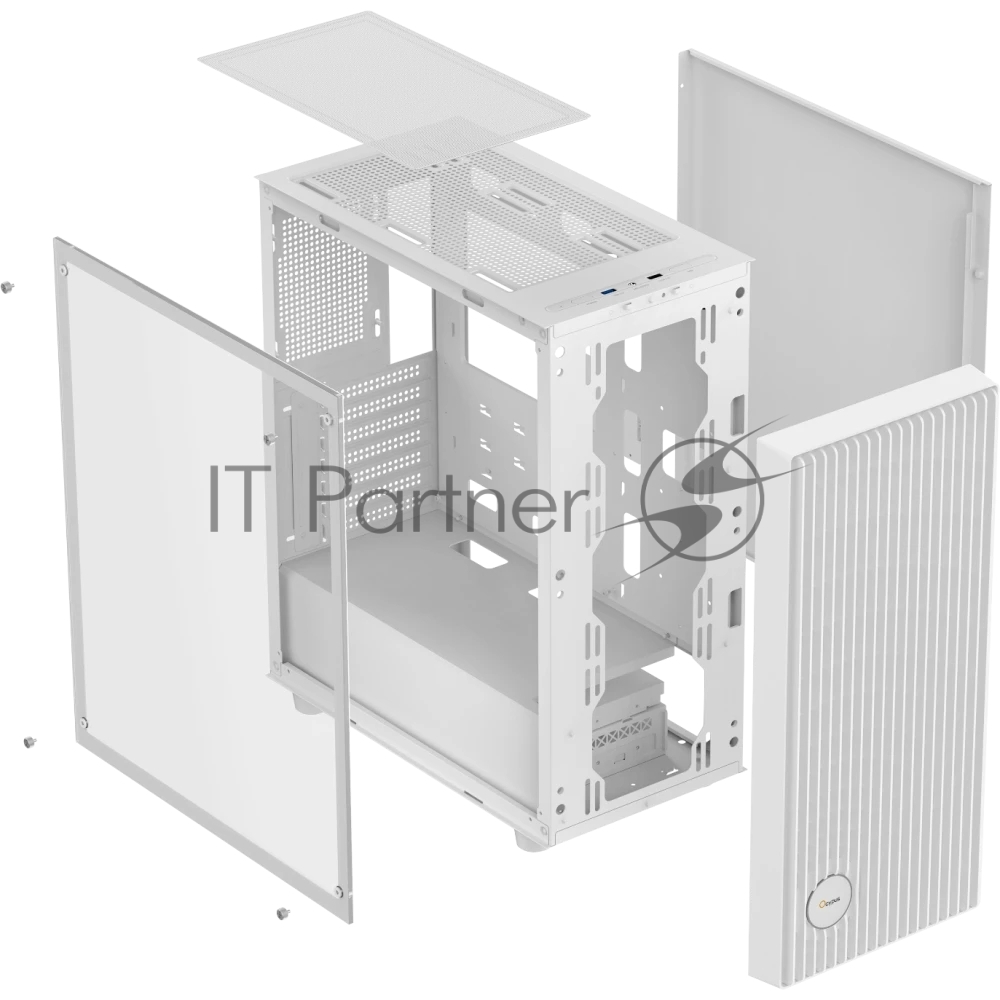 Компьютерный корпус Ocypus Gaммa C70 WH ARGB ATX/win/белый/4 ARGB fans/no PSU/Tempered Glass
