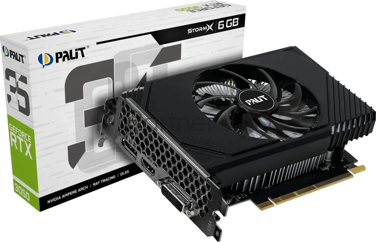 Видеокарта Palit PA-RTX 3050 PCIE16 RTX 3050 6Gb STORMX 6Gb V1