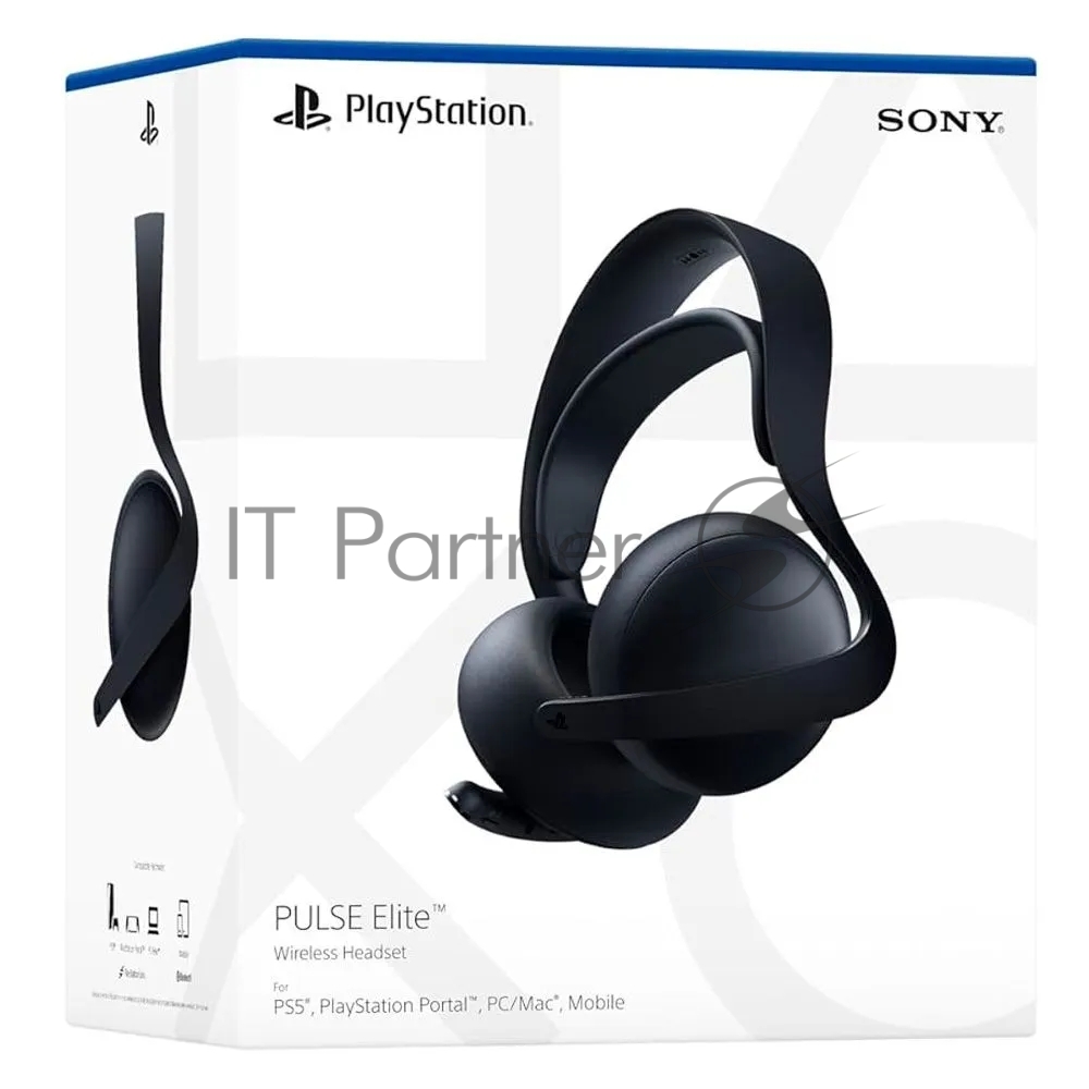 Гарнитура Sony PlayStation PULSE Elite чёрный, беспроводная, радиоканал, до 30 ч, совместимость с PS5