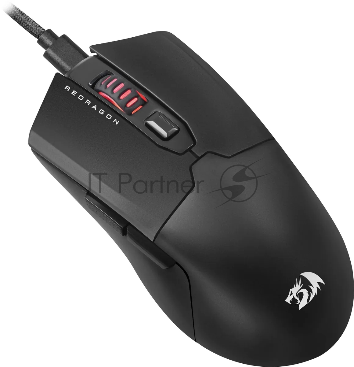 Мышь проводная игровая Redragon FYZU черная (USB, Pixart P3395, Huano, 6 кн., 26000 Dpi, RGb подсветка)