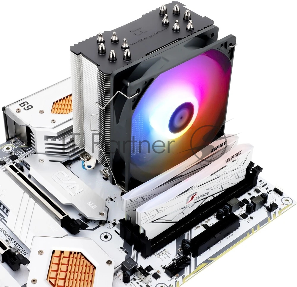 Кулер для процессора Thermalright Burst Assasin 120 ARGb (4-pin PWM, 154мм, Ni/CU, 6x6мм, ARGb, 1x120мм, 66.17CFM, 25.6dBA, 1550RPM, S: 1700, 1200, 115X, AM5, AM4)