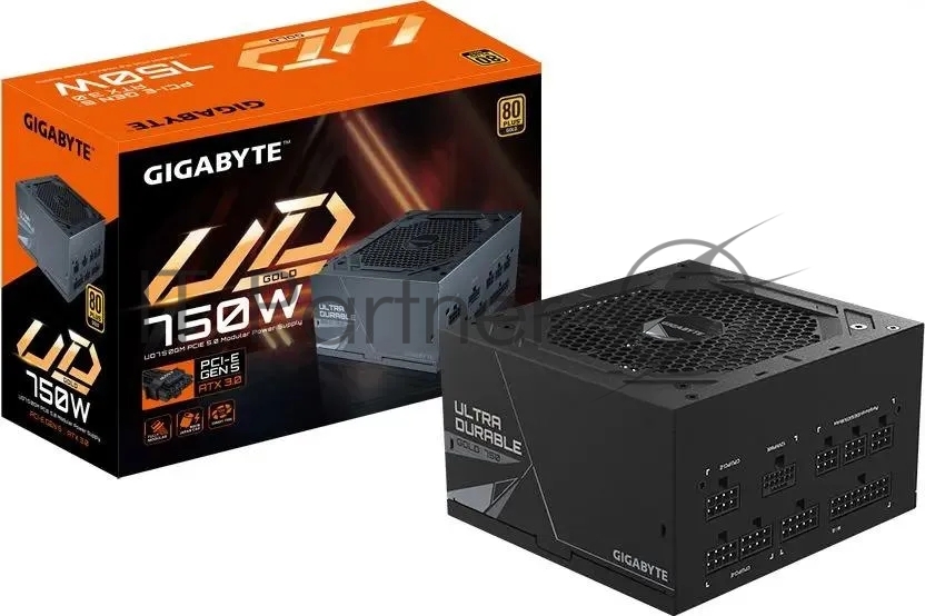 Блок питания Gigabyte ATX 750W GP-UD750GM PG5 80 PLUS gold (20+4pin) APFC 120мм fan 8xSATA Cab Manag RTL