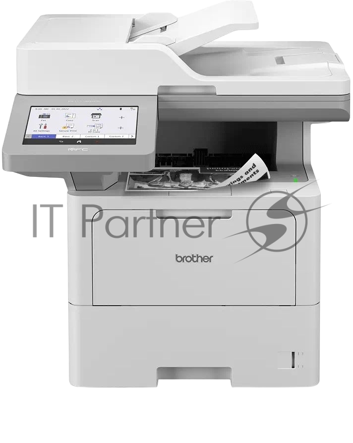 МФУ лазерное Brother MFC-L6910DN, А4, ч/б, печ. 50 стр/мин, скан. до 100 стр/мин., 1200x1200 dpi (печать), 600 x 600 DPI (скан.), NFC, Ethernet, USB