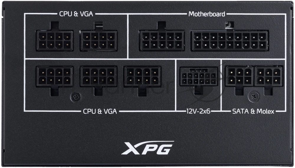 Блок питания ADATA XPG COREREACTORIIVE850G-BKCEU, 850Вт, 80 PLUS Gold, 120мм, модульный, черный