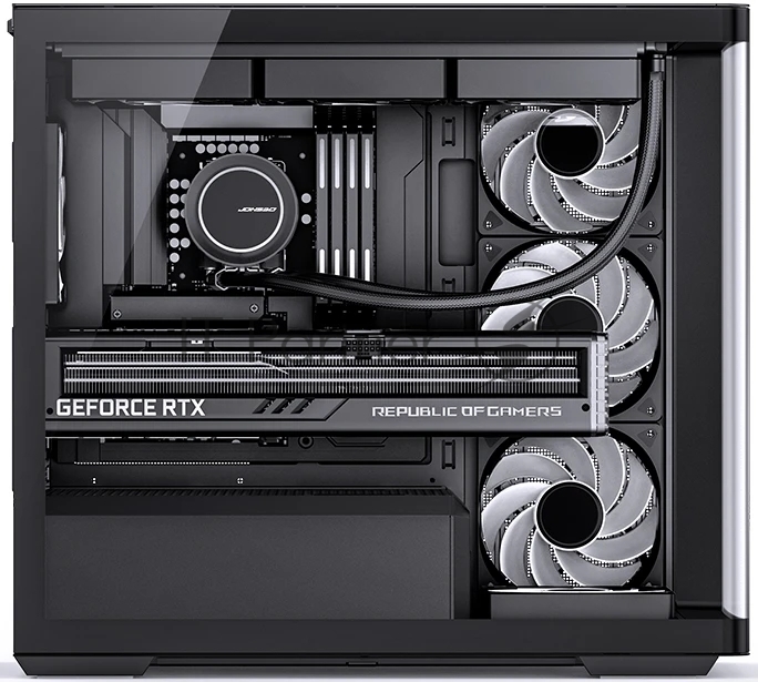 Корпус без блока питания Корпус JONSBO D300 Black MATX без БП, боковая панель из закаленного стекла, mini-ITX, micro-ATX, черный