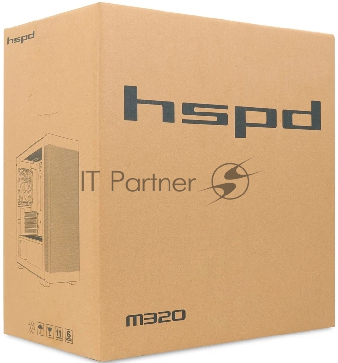 Компьютерный корпус без блока питания HSPD M320, Mesh Mini-tower, черный, slide TG, 0.45 SPCC, 2x140мм ARGb+1x120мм ARGb mATX, mITX 160/340/184мм 2x2.5", 2x3.5", 4xPCI 2xUSB-A 3.0, 1xUSB-A 1.0 390x200x385мм