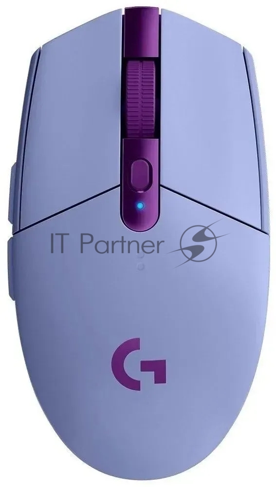 Мышь беспроводная Logitech G304 Lightspeed фиолетовый, 12000 dpi, радиоканал, USB, кнопки - 6