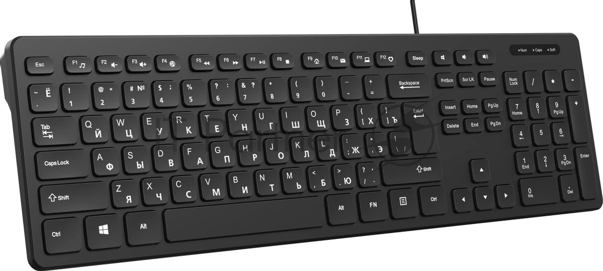 Клавиатура проводная Oklick K733, USB, черный