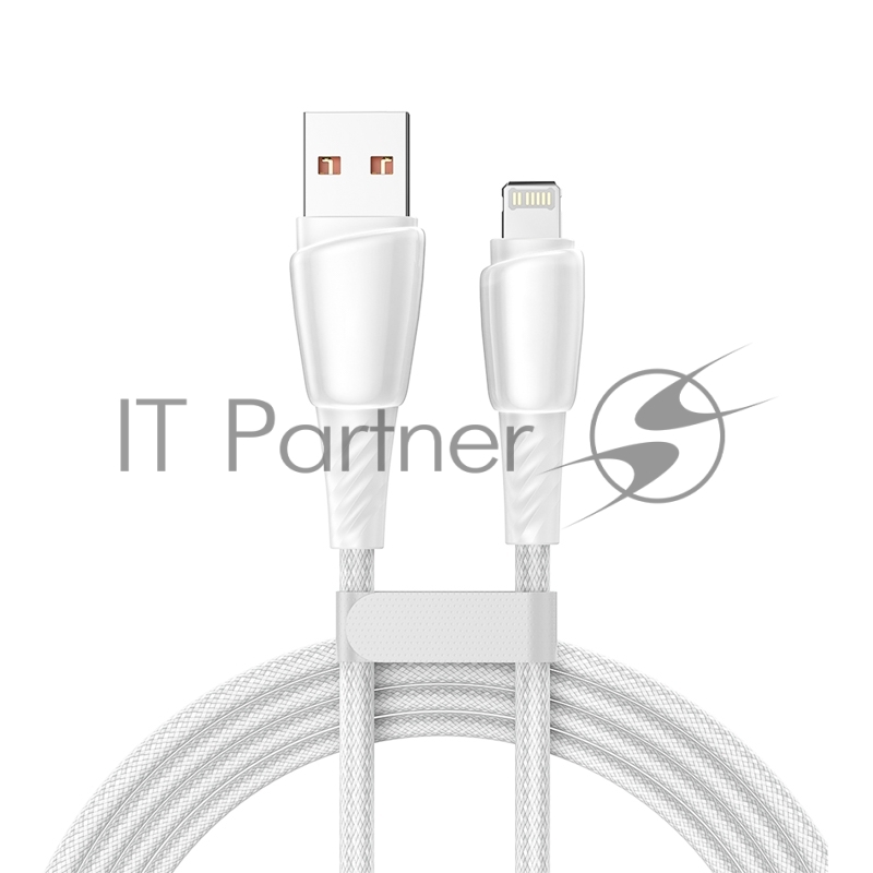 Кабель Rexant USB-A - Lightning для Apple, 2,4А, 1м, в белой нейлоновой оплетке