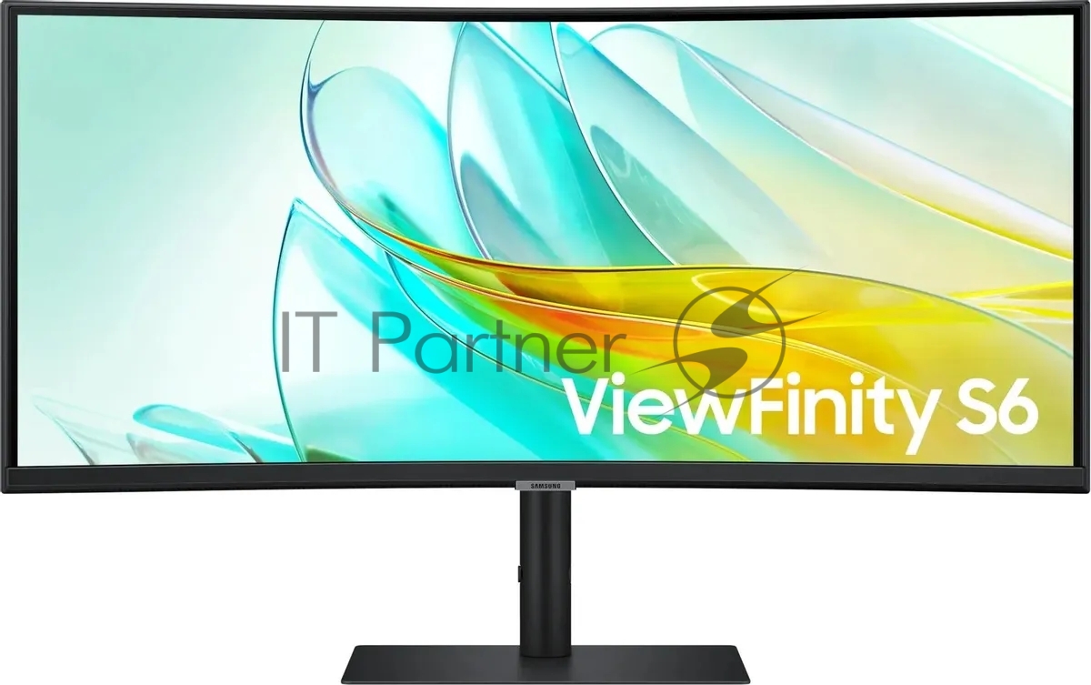 Монитор 34" Samsung ViewFinity S6 S34C650UAIXCI VA 3440x1440, 100 Гц, 5 мс, 21:9, 350 кд/м², 1xHDMI, 1xDP, 3xUSB, 1xUSB-C, 1xUSB-B, 1x3.5 мм, 2x5 Вт, изогнутый R1000, черный