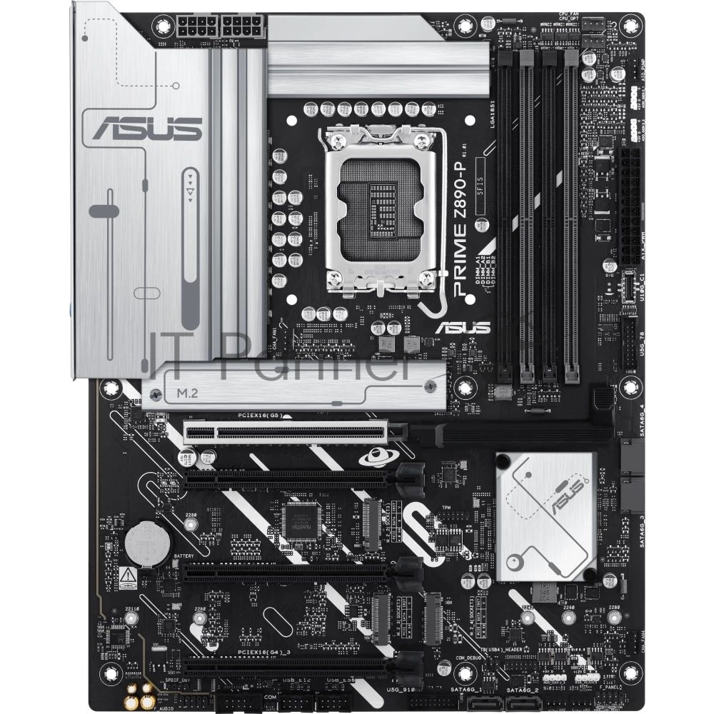 Материнская плата ASUS PRIME Z890-P, LGA 1851, Intel Z890, 4xDDR5, 4xSATA, 4xM.2, 1xPCIe 5.0 x16, 2xPCIe 4.0 x4, 1xPCIe 4.0 x1, 1xHDMI, 1xDP, 1xUSB-C (видеовыход), 1x 2.5Gb LAN, 4xUSB-A 2.0, 2xUSB-A 3.2 Gen 1, 1xUSB-A 3.2 Gen 2, 1xUSB-C 3.2 Gen 2x2, 3x3.5 мм, 7.1, ATX