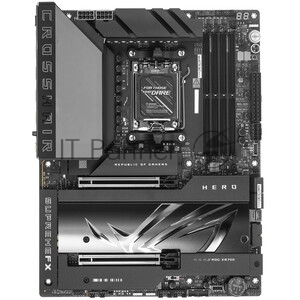 Материнская плата ASUS ROG CROSSHAIR X870E HERO, AM5, AMD X870E, 4xDDR5, 4xSATA, 5xM.2, 2xPCI-E 5.0 x16, 1xHDMI, 2xUSB-C (видео), 2x 5Gb LAN, 6xUSB-A 3.2 Gen 2, 2xUSB-C 3.2 Gen 2, 2xUSB4, 2x3.5 мм, 7.1, ATX