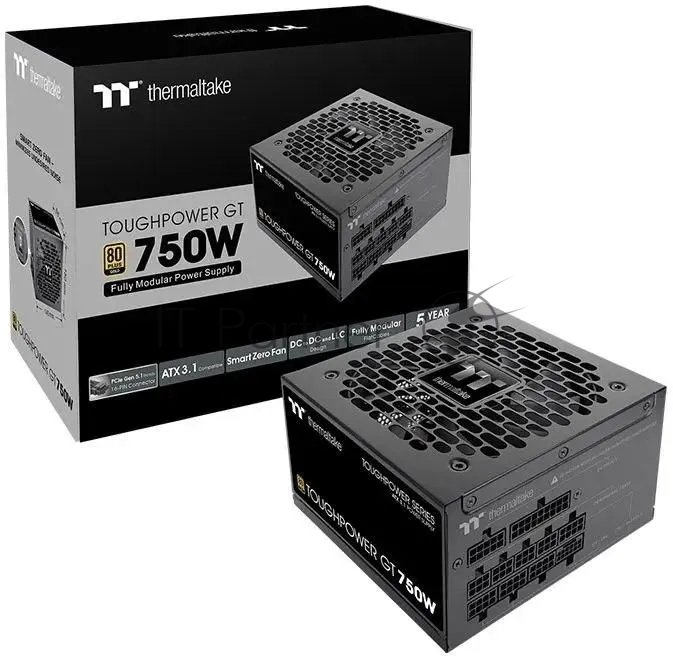 Блок питания Thermaltake ATX 750W Toughpower GT Gen.5 80+ gold (20+4pin) APFC 140мм fan 9xSATA Cab Manag RTL