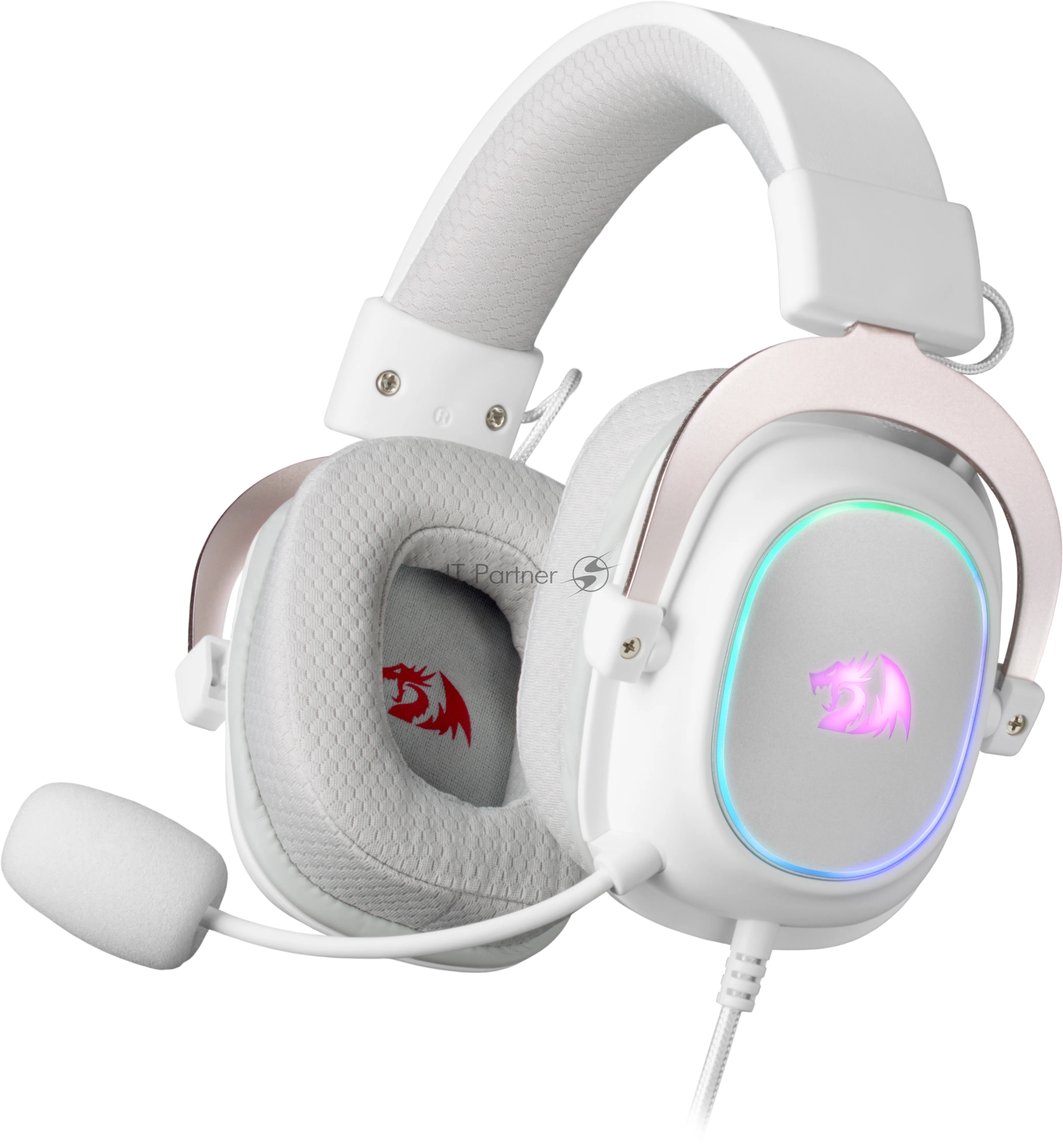 Игровая гарнитура REDRAGON ZEUS X белая (USB, 53 мм, 7.1, RGb подсветка)