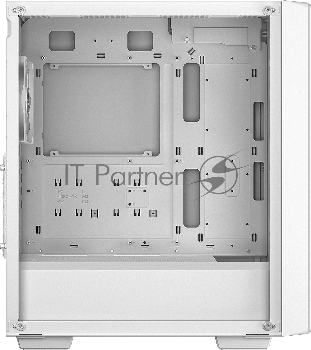 Компьютерный корпус Deepcool CC560 MESH V2 WH без БП, боковое окно (закаленное стекло), 3x120мм ARGb LED вентилятор спереди и 1x120мм ARGb LED вентилятор сзади, белый, ATX