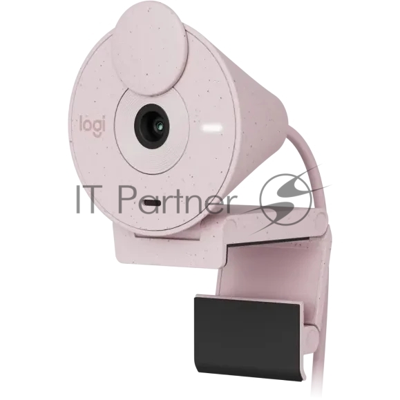 Веб-камера Logitech Brio 300 1920x1080, 30 кадр/с, USB Type-C, микрофон (шумоподавление), автоматическая фокусировка, автоосвещение, универсальное крепление розовый