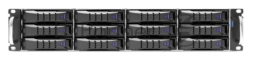 Серверная платформа AIC (Scutum) RSC-2ET_XE1 2U 12x3.5" SAS/SATA - Front, 2x2.5" SATA - Rear, 12x3.5" Disk Trays, 2x2.5" SATA Disk Trays, 3xCable MiniSAS HD - MiniSAS HD (free), 2xCable SATA – SATA (free), 2xHSINK 4189, 3xHS Fan Module, 2x800W PSU, 2U Rail Kit, 2xC13-Shucko(розетка), Screw kit, w/o VGA, w/o AIR DUCT, w