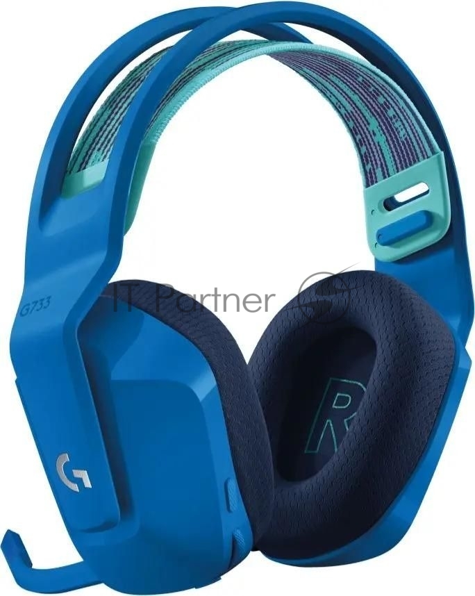 Гарнитура Logitech G733 синий, беспроводная, 2.4 ГГц, до 29 ч, LIGHTSYNC RGB