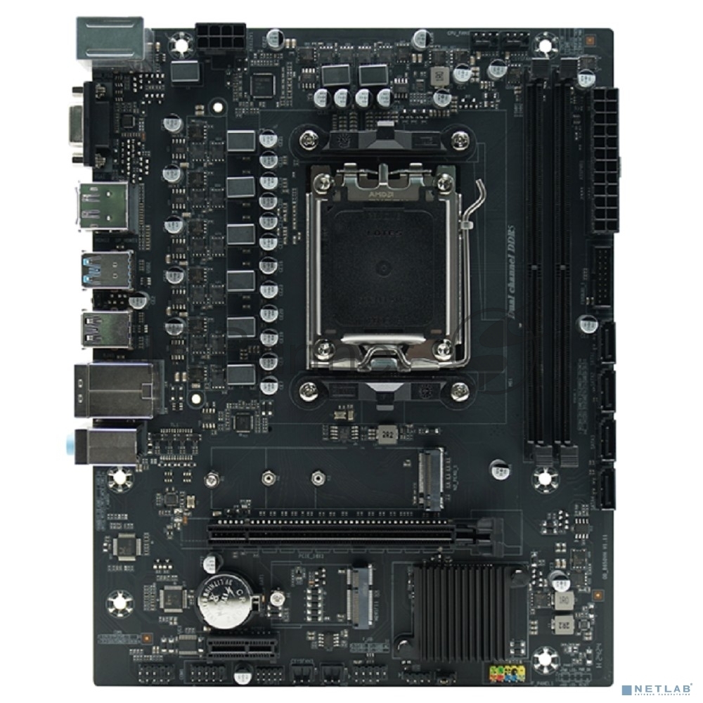 Материнская плата AFOX B650D5-MA-V2, AM5, AMD B650, 2xDDR5, 4xSATA, 1xM.2, 1xPCIe 4.0 x16, 1xPCIe x1, 1xHDMI, 1xDP, 1xVGA, 1x 1Gb LAN, 8xUSB-A (3x3.2 Gen 1, 5x2.0), 3x3.5 мм, 5.1, microATX