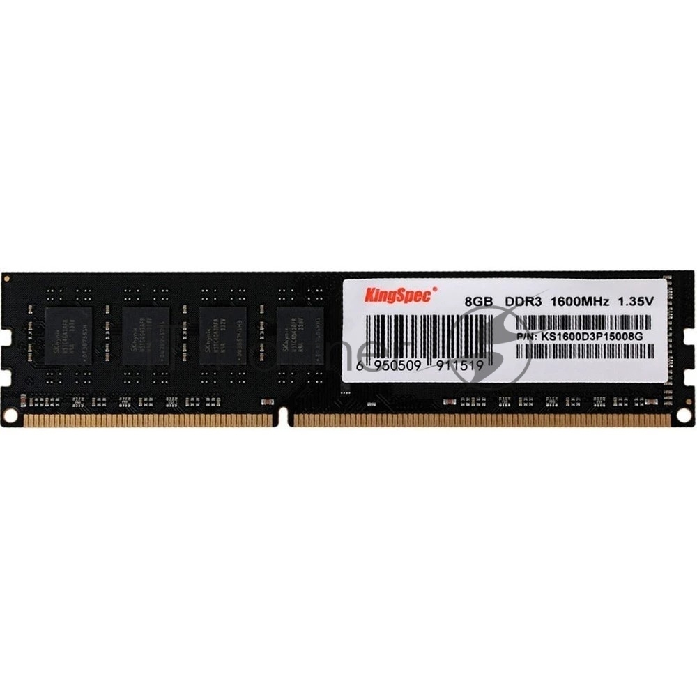 Оперативная память KingSpec, DDR3, 8GB (1x8GB), 1600 MHz, CL11, DIMM