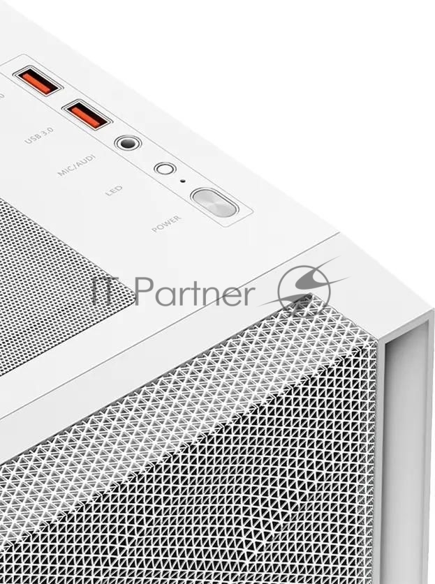 Компьютерный корпус PCCooler C3D510 WH ARGb, Tempered Glass Full Tower, White, TG, 0.7 SPCC, 3x120мм ARGb E-ATX, ATX, mATX, mITX 170/390/410мм 2x2.5", 2x3.5", 7xPCI 2xUSB-A 3.0 454.8x220x490.6мм