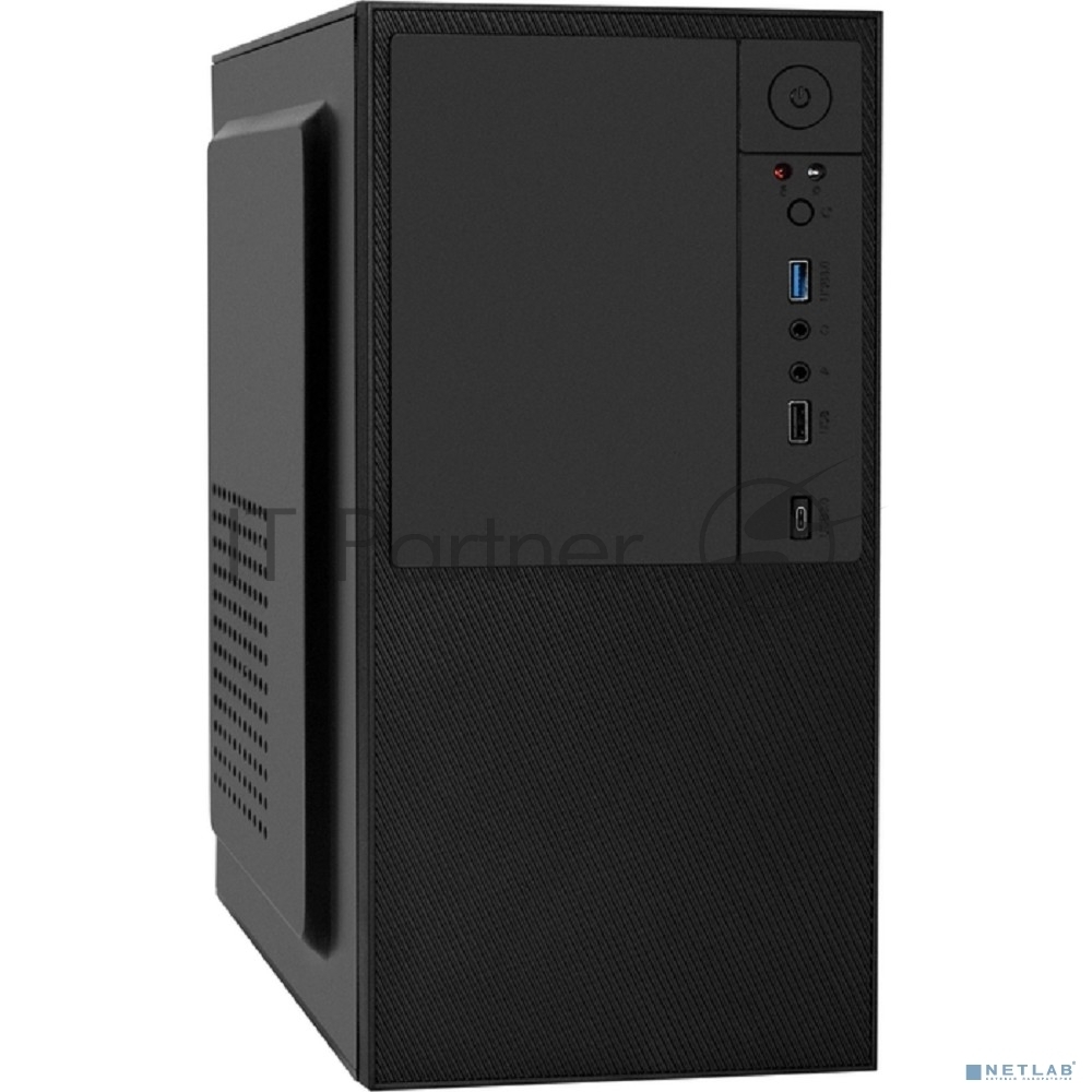 Компьютерный корпус Minitower ExeGate BAA-308UC-AAA450 (mATX, БП AAA450 с вент. 8см, 1хUSB/1хUSB 3.0/1хTypeC, HD Audio, черный)
