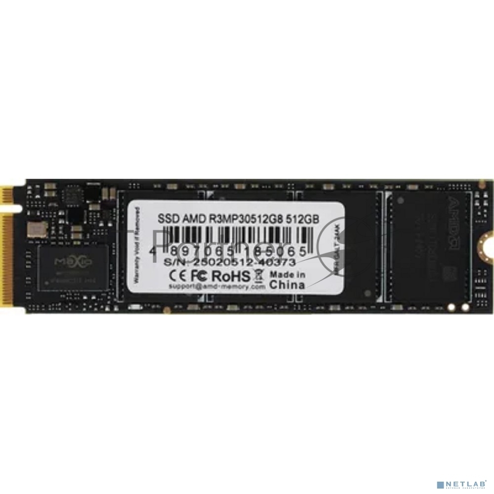 Накопитель SSD AMD Radeon 512Gb, PCIe 3.0 x4, M.2 2280, NVMe, R/W 3300/2200
