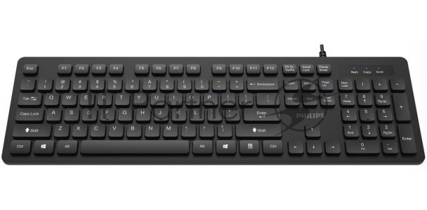 Клавиатура Philips SPK6264 проводная, USB Type-A, чёрный