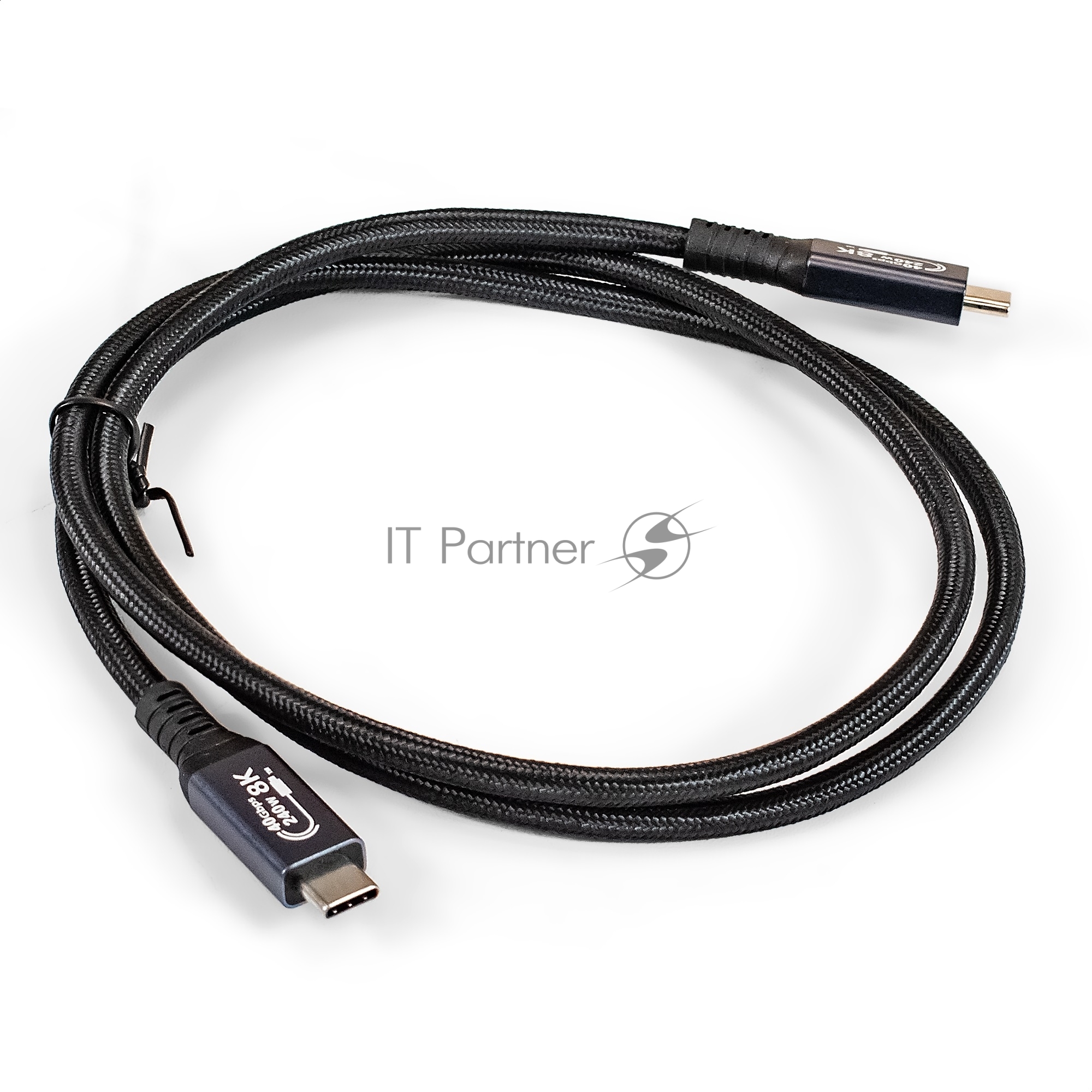Кабель для зарядки ExeGate EX-CCP-USB4.0-CMCM-QC-1.0 (USB4.0 USB Type-Cm/Cm, 40Gbit/s, 5A, 240W, PD3.1/QC4.0, 1м)