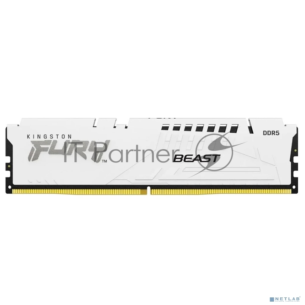 Оперативная память Kingston Fury Beast Expo, DDR5, 16Gb (1x16 GB), 6400 MHz, CL32, DIMM, радиатор, белый